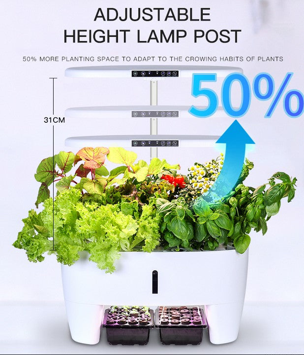 Hydroponic Growing System - 16 Pods with Seedling Trays